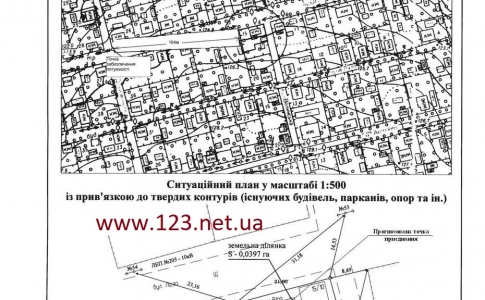 ВЫКОПИРОВКА И СИТУАЦИОННЫЙ ПЛАН 1:2000 для РЭС Киевоблэнерго подключение к электросети